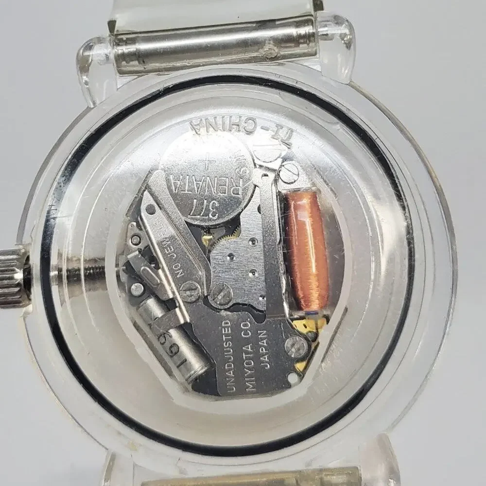 Disney Y2K Mickey Minnie Goofy Donald Analog Watch Clear